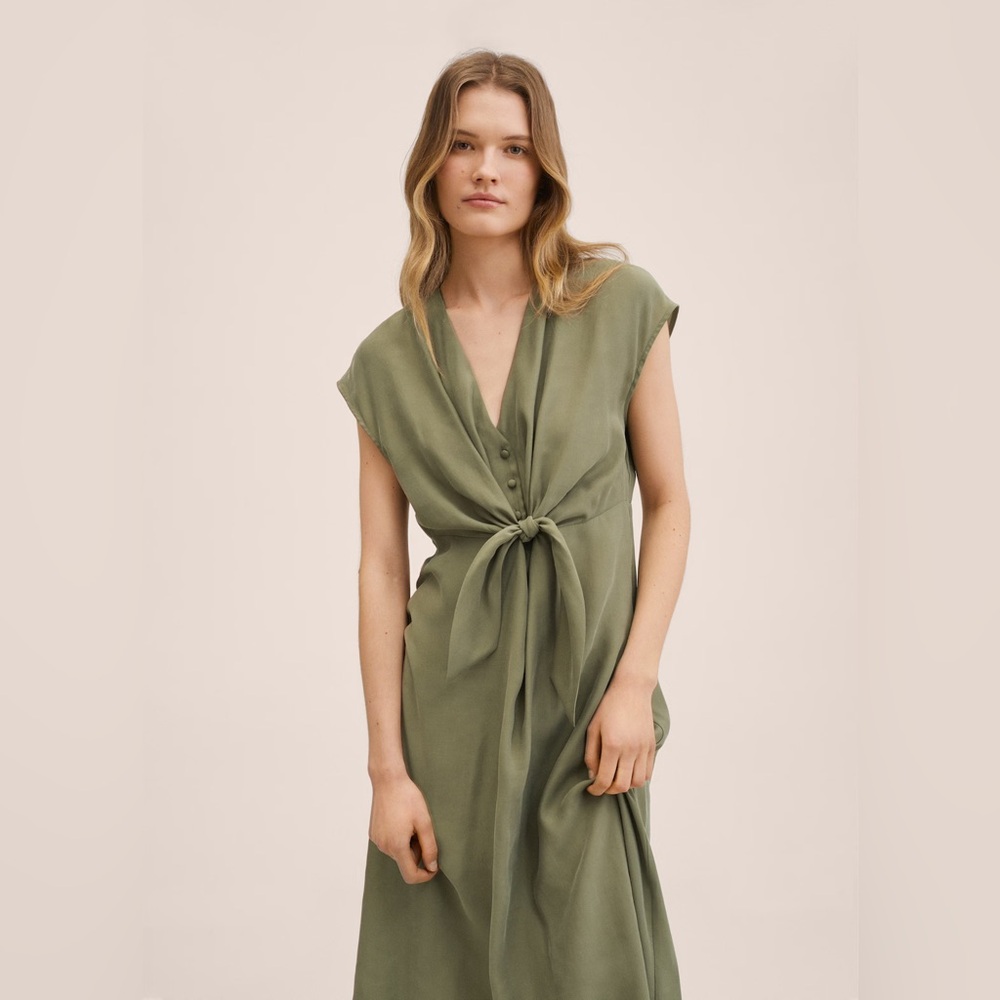 Mango Bow Modal Dress 27095759-MARTE2-LM